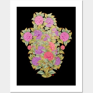 Peony flowers like popcorn - Puple colored Posters and Art